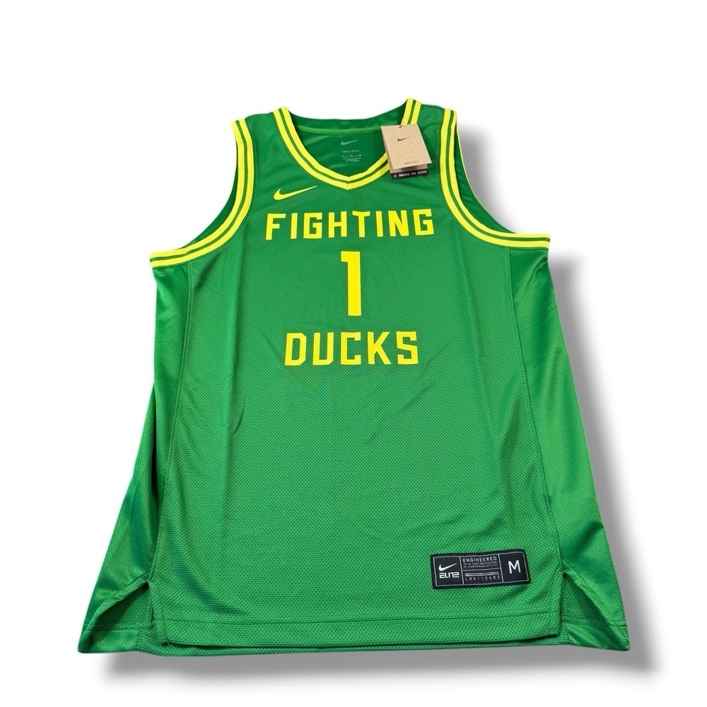 NWT Nike Oregon Fighting Ducks Elite Basketball Jersey #1 Unisex Mens Sz Medium